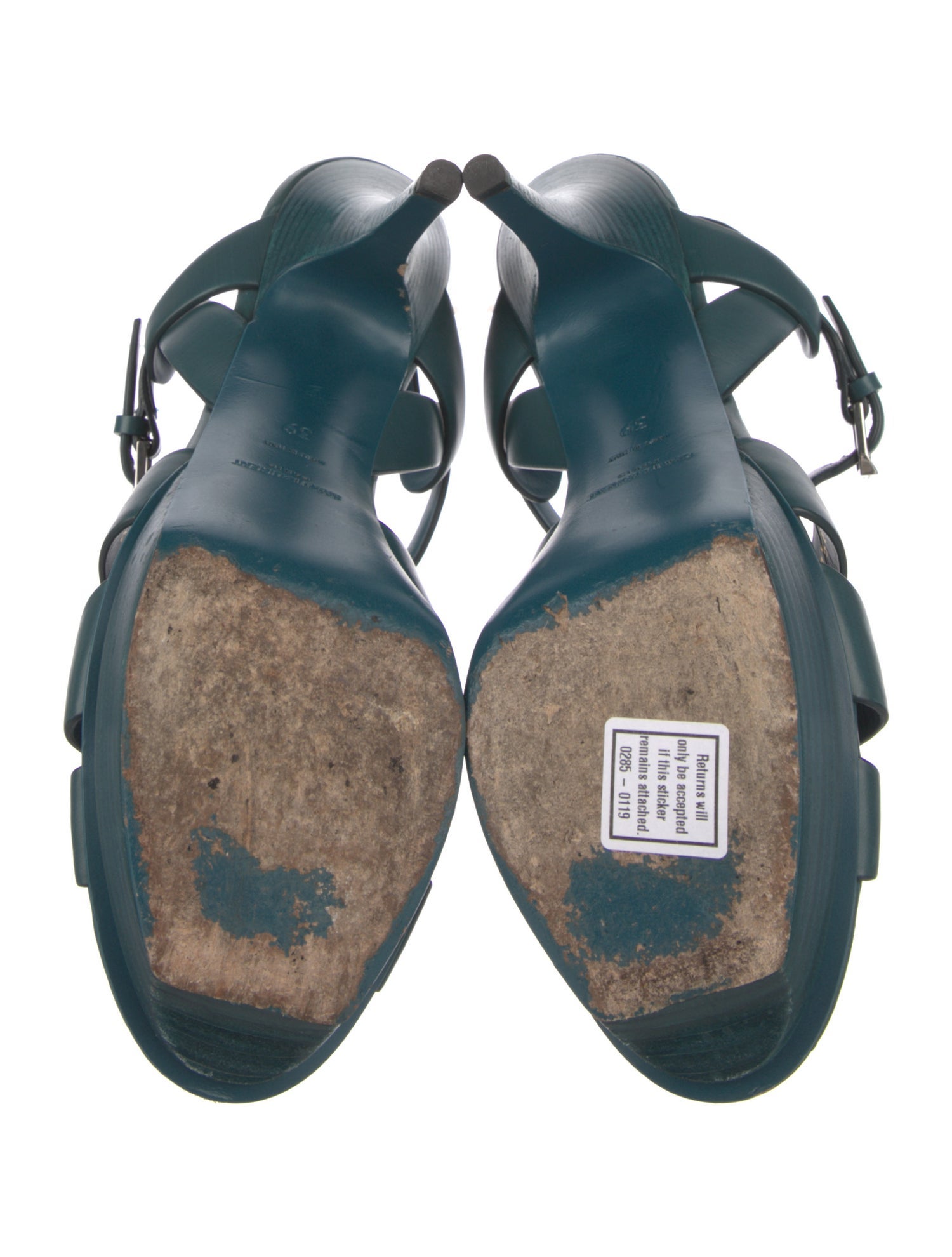 Saint Laurent Leather T-Strap Pumps